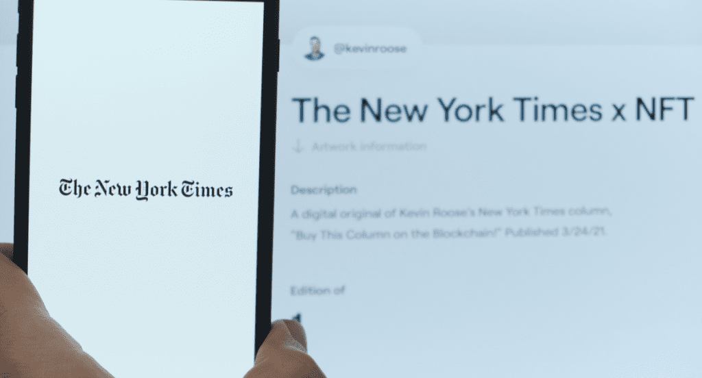 New York Times NFT sells for $560,000