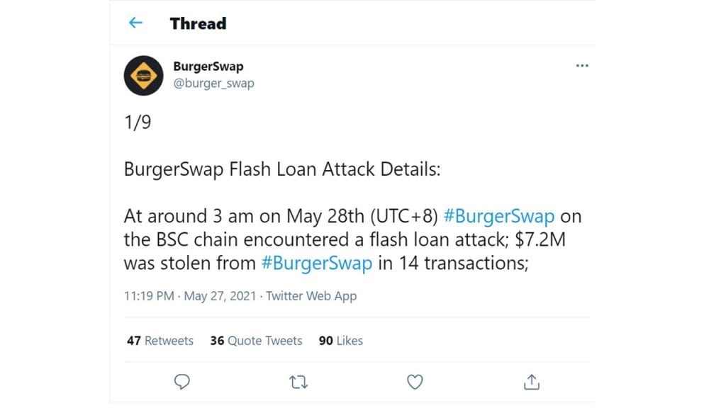 BurgerSwap, BurgerSwap Compromised — Attackers Walk Away With $7.2M in Exploits