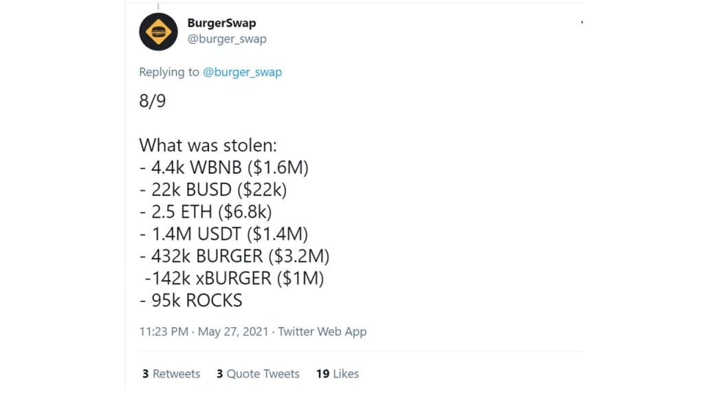 Varying amounts of seven different cryptocurrencies were stolen as a result of the attack.