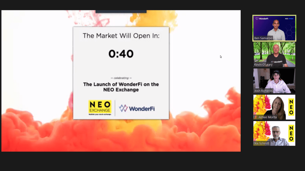 Decentralized Finance (DeFi) platform WonderFi launched on NEO, one of Canada's most active exchanges. It will trade under the ticker WNDR. 