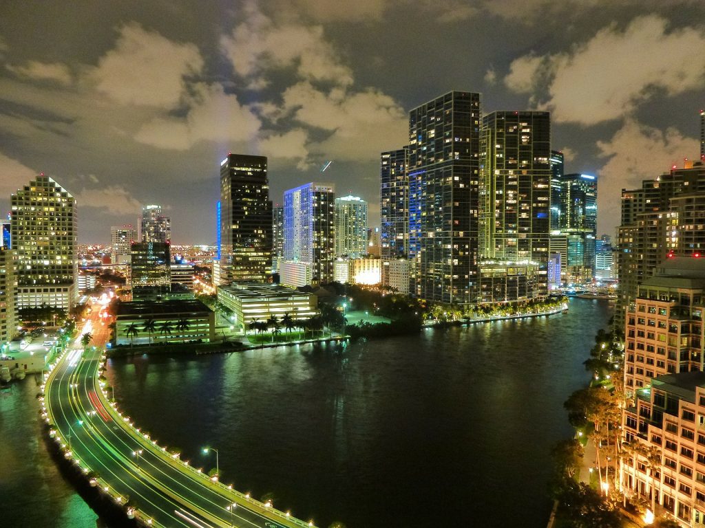 Miami evening skyline