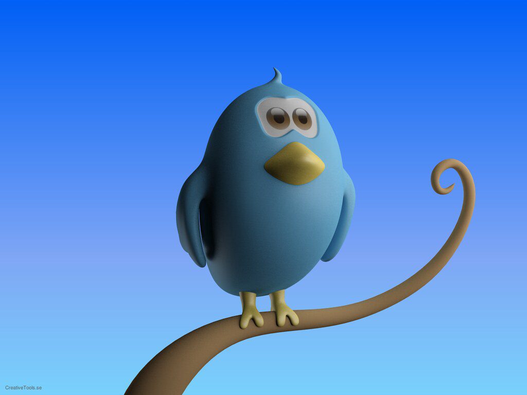 "CreativeTools.se - Twitter bird standing on branch - Close-up" by Creative Tools (licensed under CC BY 2.0)