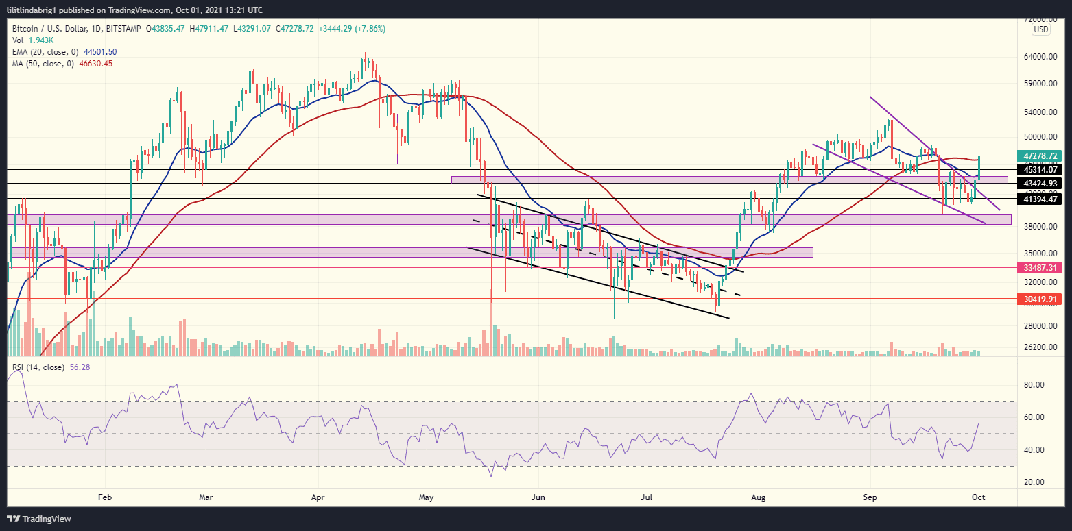 Bitcoin daily chart. Source: BTCUSD on TradingView.com 