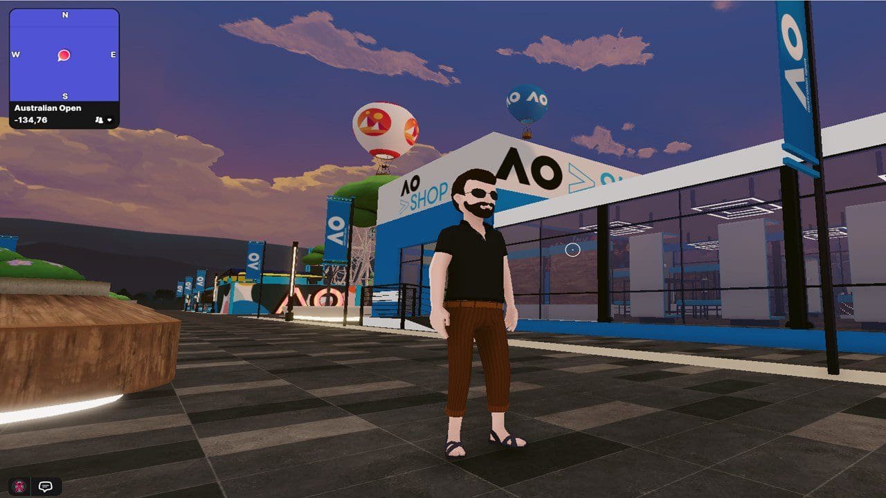 Australian Open has a Metaverse shop in Decenterland