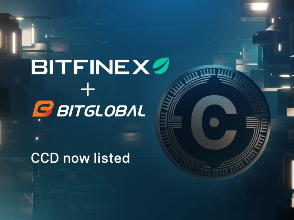, Concordium Blockchain Officially Launches Its CCD Token On Bitfinex and BitGlobal