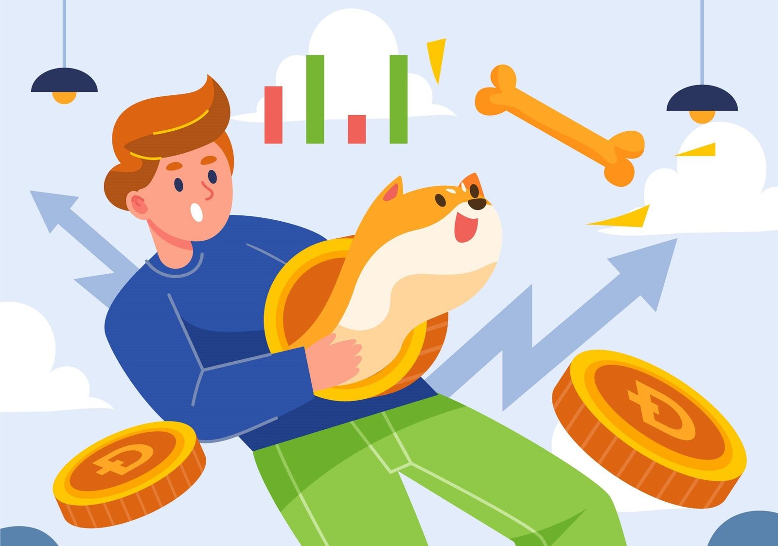 Dogecoin's prices have painted a technical pattern that might see DOGE spike by nearly 160%. Image from freepik