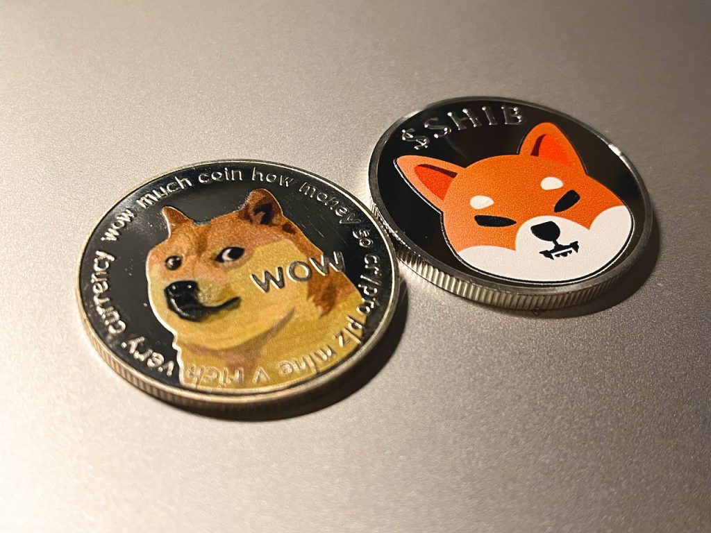 Dogecoin and Shiba Inu tokens suffered a massive selloff on Monday. Image from Pixabay