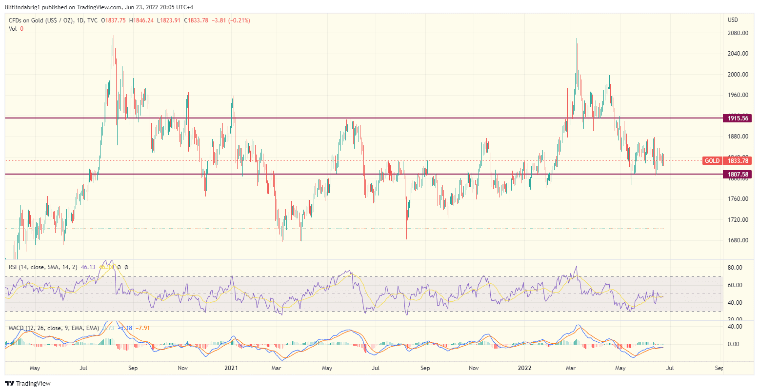 Gold price per ounce. Source: Traidngview.com 