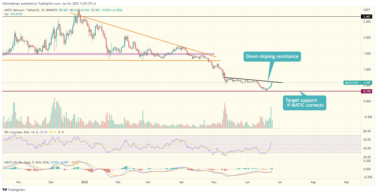 Polygon (MATIC) daily chart. Source: TradingView.com 