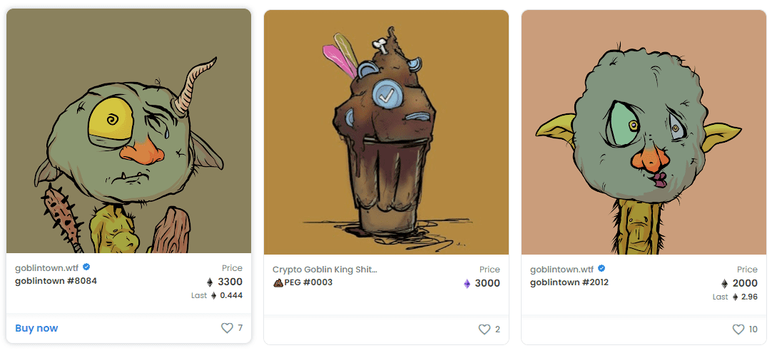 Goblins NTF collection by Goblintown. Goblins NTF collection by Goblintown.