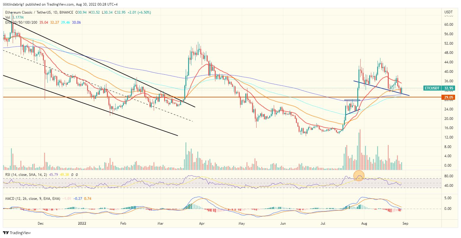 Ethereum Classic (ETC) daily price chart. Source: TradingView.com 
