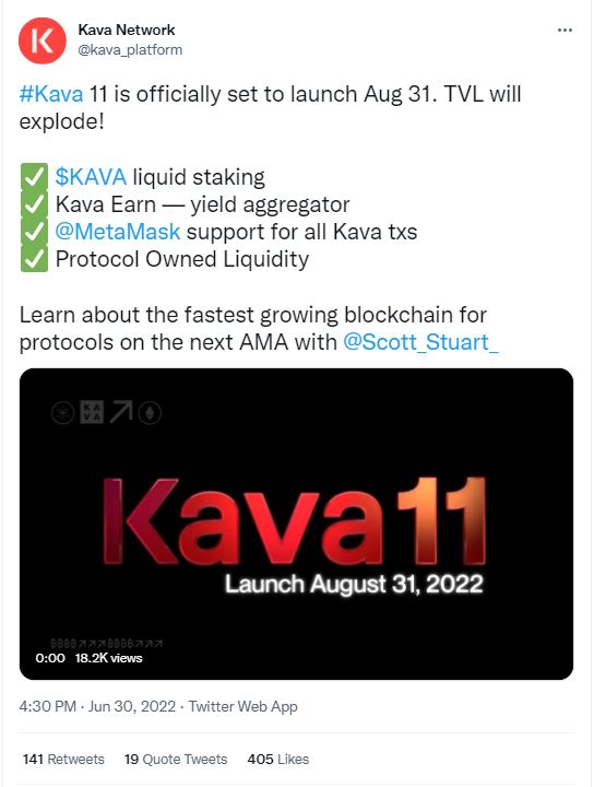 kava, KAVA risks losing 85% ahead of key upgrade