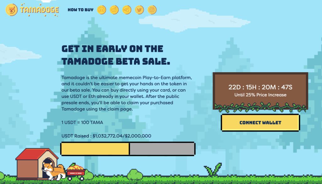 , Metaverse Memecoin Tamadoge Raises $1 Million Midway Through Its Beta Sale