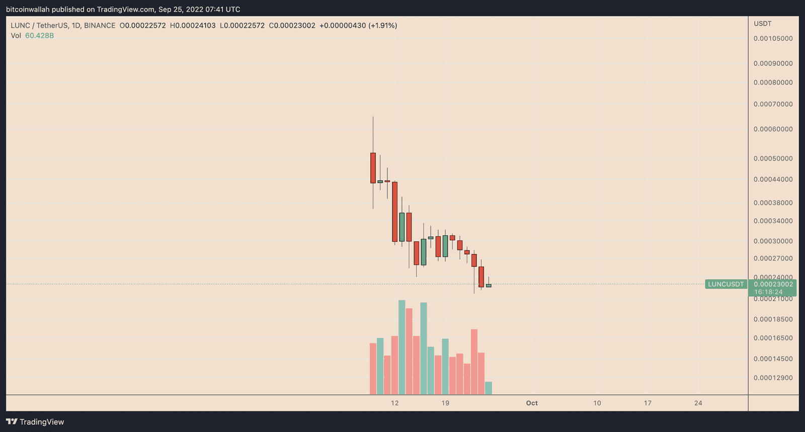 Luna Classic daily price chart. Source: TradingView
