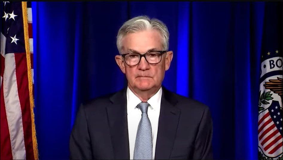 Powell during his interview with Cato Institute President Peter Goettler