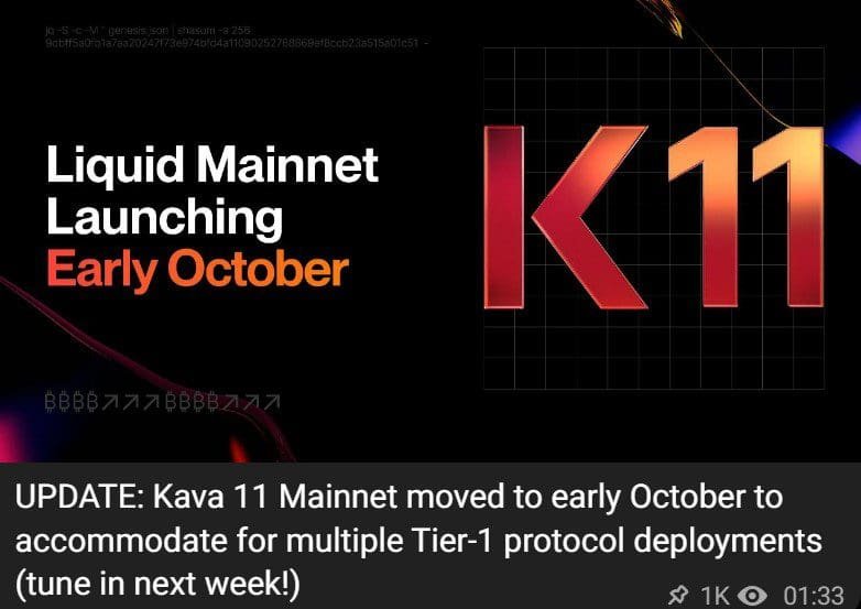 Kava team shared an update on its telegram channel.