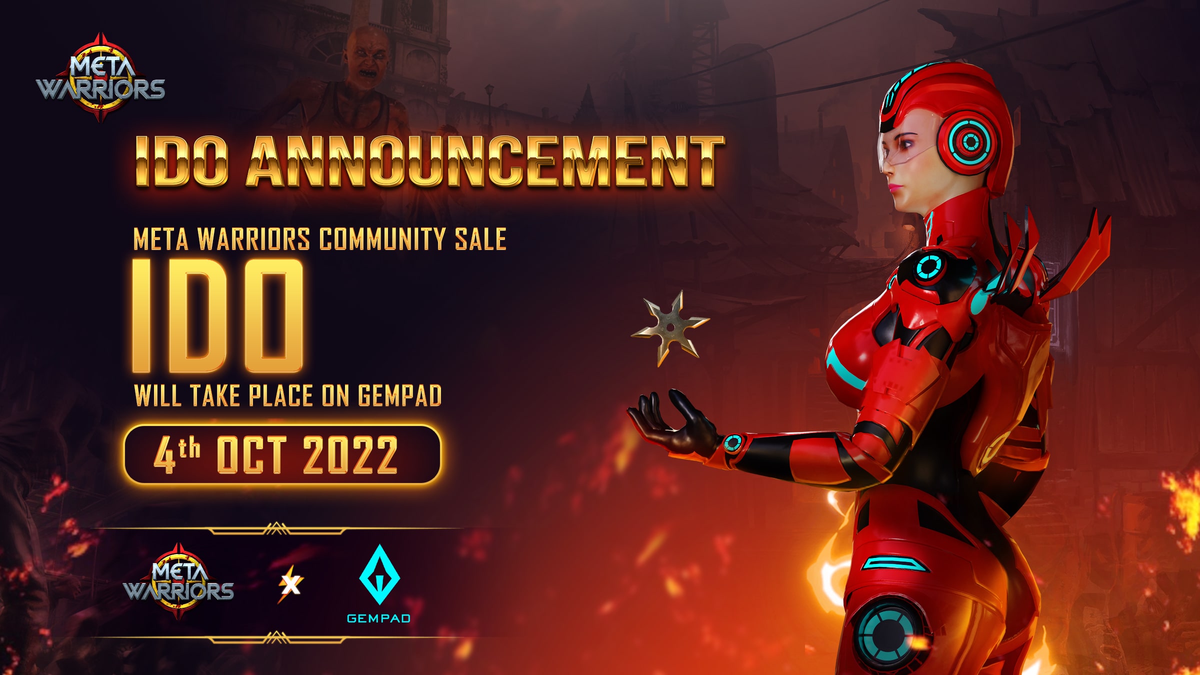 , Meta Warriors Community Sale &#8211; IDO on Gempad, 04 October, 5pm UTC