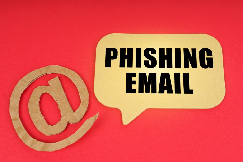 Art showing phishing email