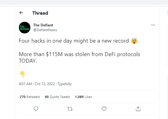 DeFi protocols suffer new attacks, with millions stolen. 