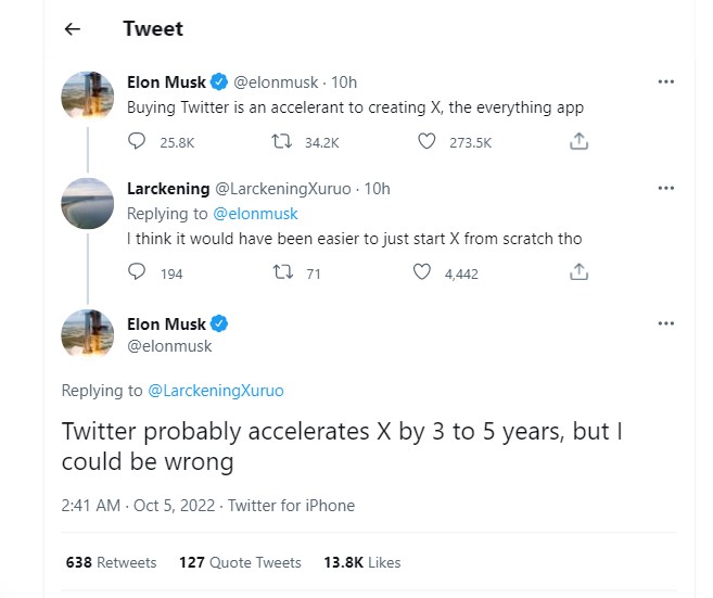 Elon Musk wants to create a new app after acquiring Twitter