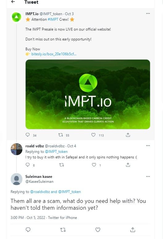 As the IMPT coin, aimed at reducing carbon footprint, gains popularity, some wonder if it is a scam