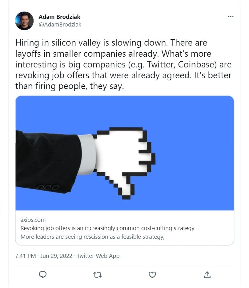 Tech companies, including Twitter, slowed down hiring earlier this year as Elon Musk plans to cut 75% of the workforce 