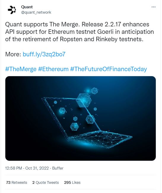 Quant Supports Ethereum Merge