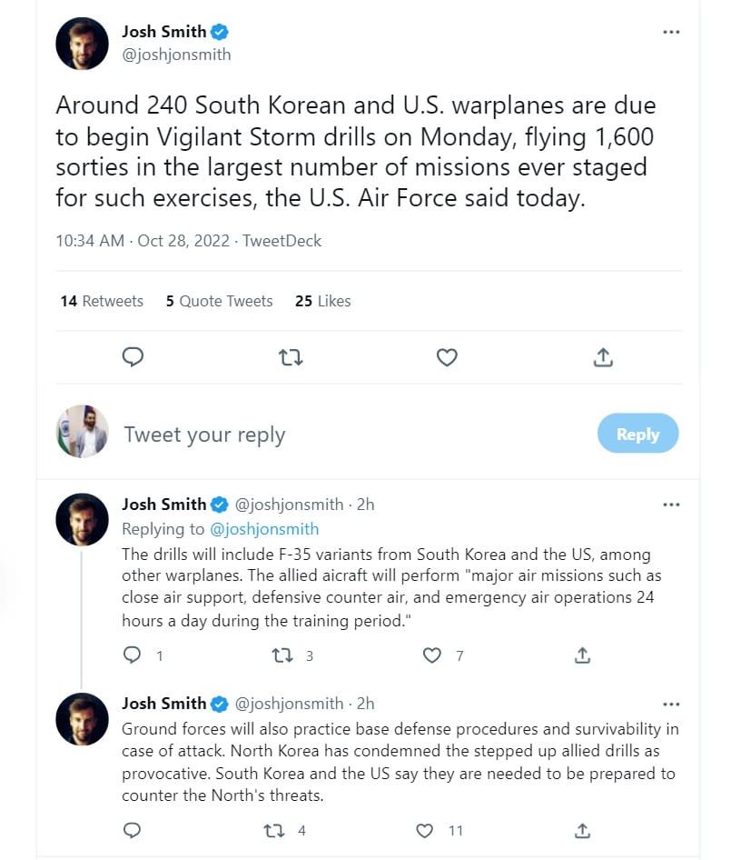 US to conduct Vigilant Storm air drills with South Korea