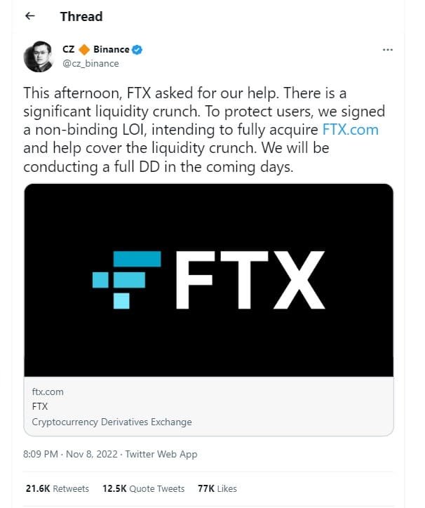 Binance plans to buy Sam Bankman-Fried's crypto exchange FTX after Alameda Research books reveal trouble