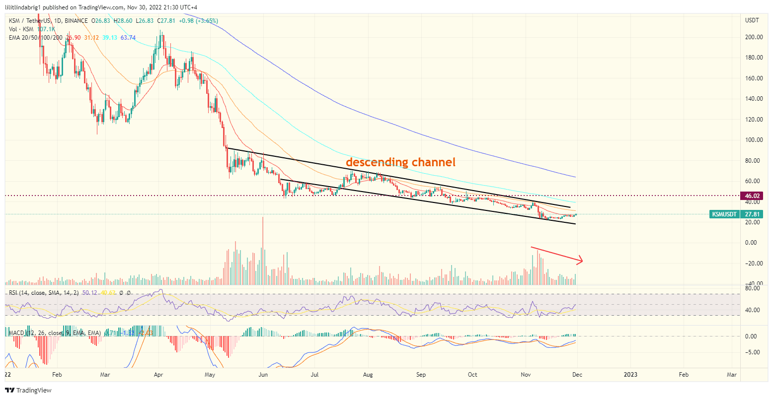 Kusama daily price action Kusama daily price action.
