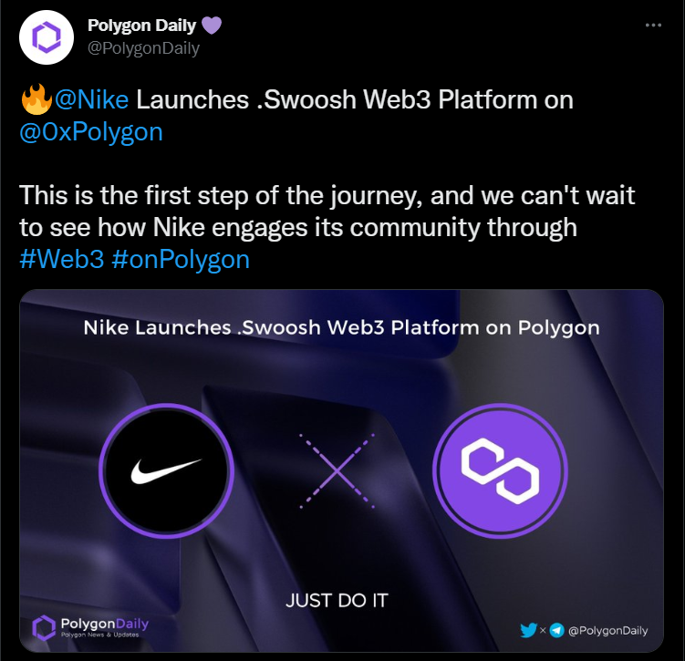 Nike chose Polygon to launch its Swoosh platform