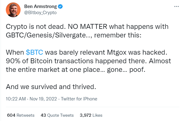 Crypto expert Ben Armstrong 