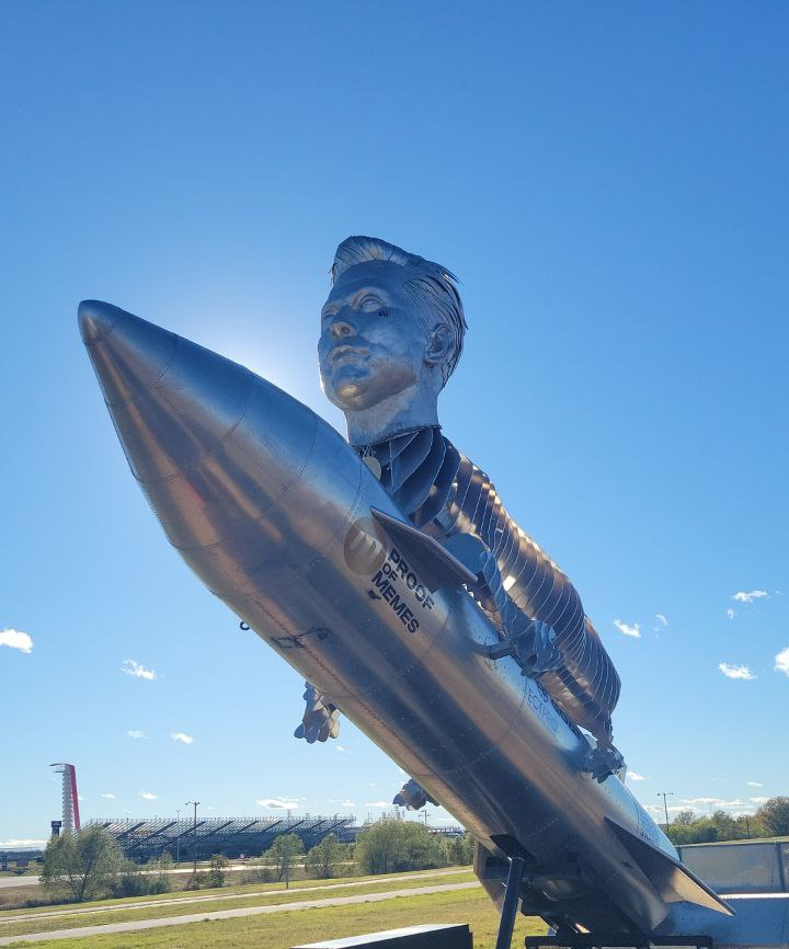 Elon sculpture