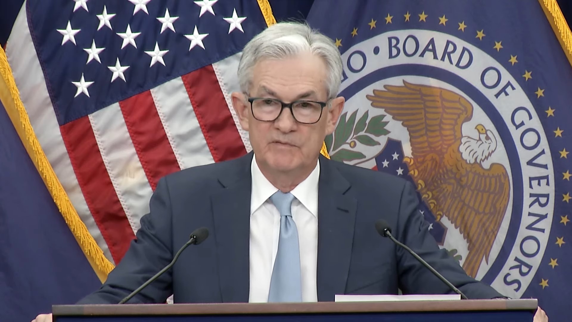 Jerome Powell speaking during the FOMC press conference on Dec 14