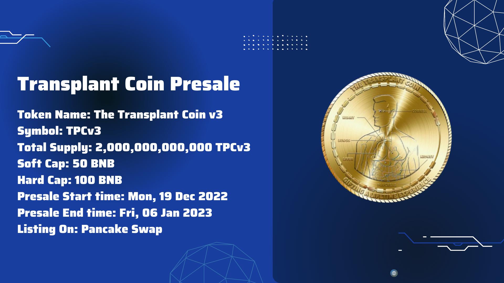 , The Transplant Coin Launches Its Token Pre-Sale to Assist Transplant Recipients