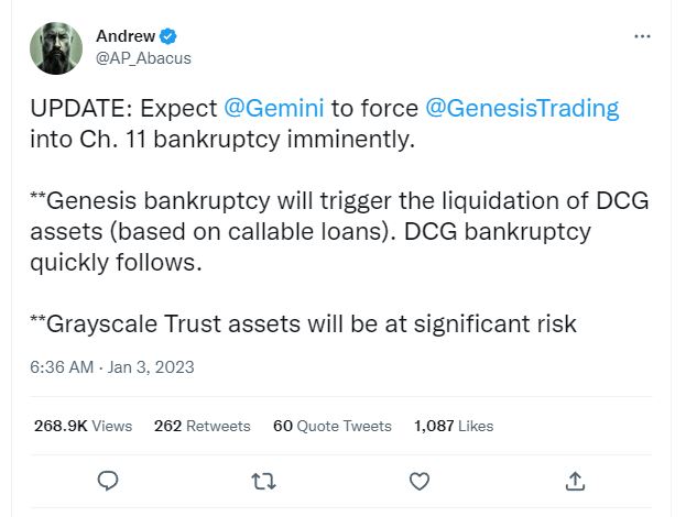 gemini earn DCG bowwor from Genesis bankruptcy