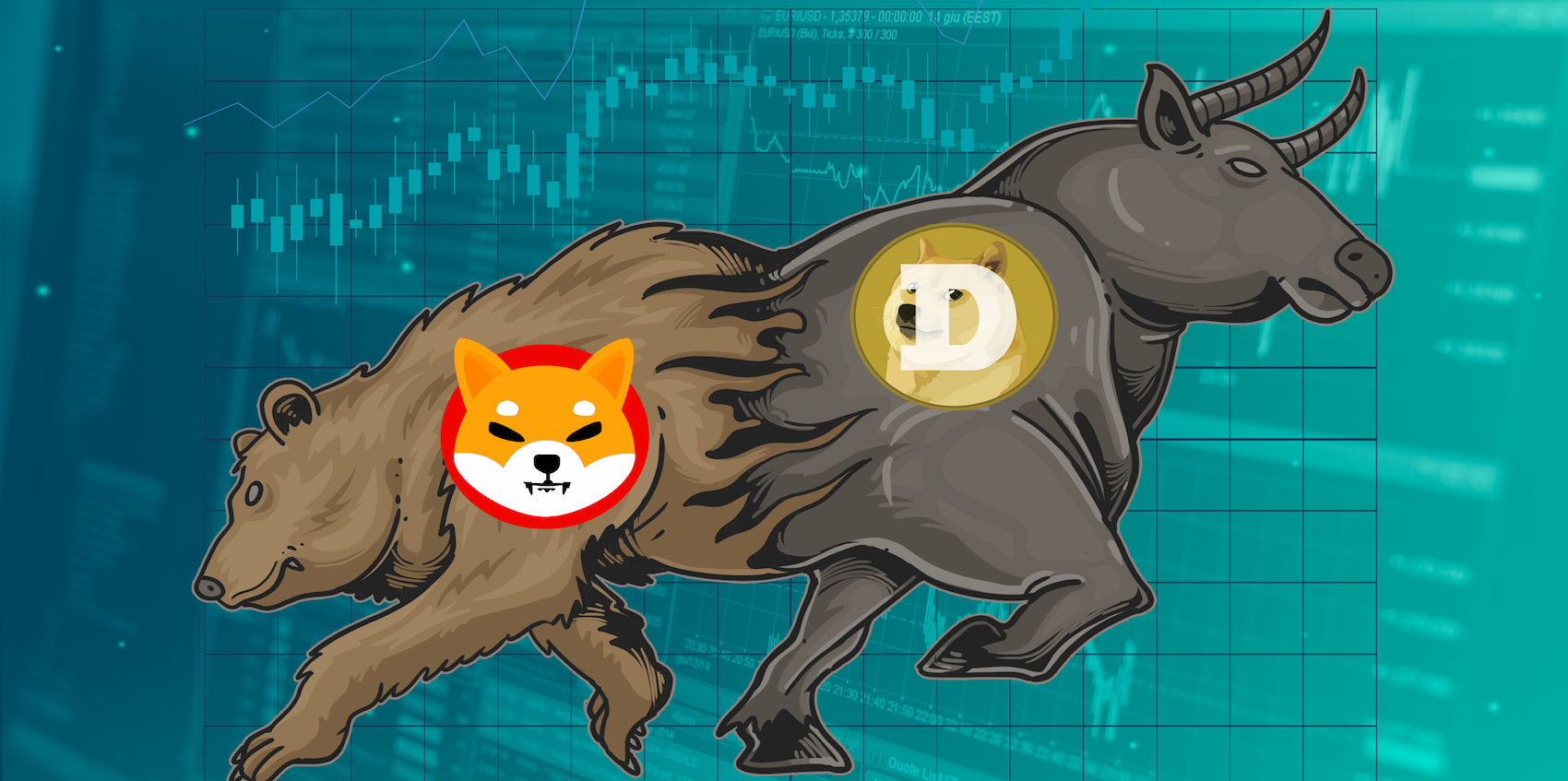 Meme tokens SHIB and DOGE have formed technical patterns of opposite nature