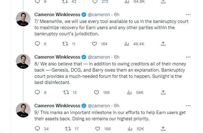 winklevoss vs silbert, Winklevoss vs Silbert 2.0 — Lawsuit Incoming for DCG after Genesis Bankruptcy?