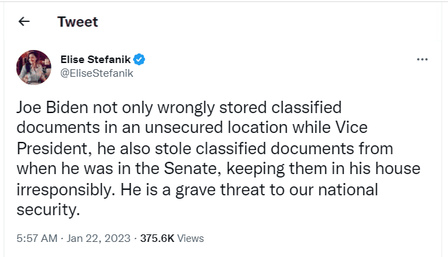 Republicans have called US President Joe Biden a national security threat  after the FBI discovered classified documents in his Delaware home