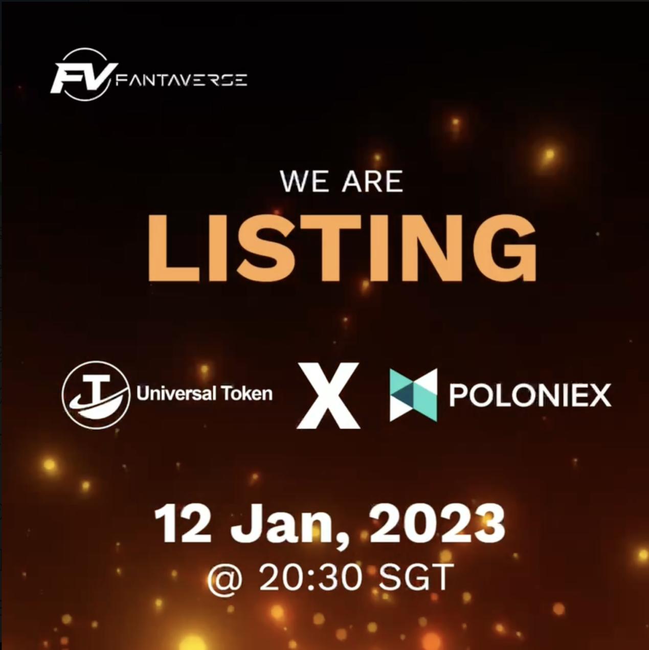, FantaVerse UT is going live on cryptocurrency exchange Poloniex, making the first batch of WEB 3 metaverse