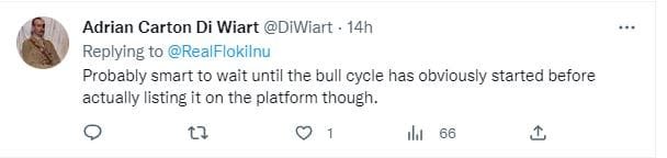 FLOKI coin is NOT listed on Binance