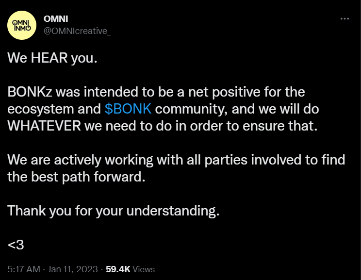 OMNI assured users that they were working to remove the OCP protocol. 