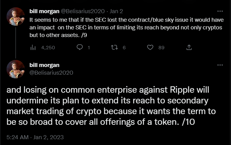 Lawyer Bill Morgan predicts a settlement as the likely conclusion for the ongoing Ripple SEC legal battle