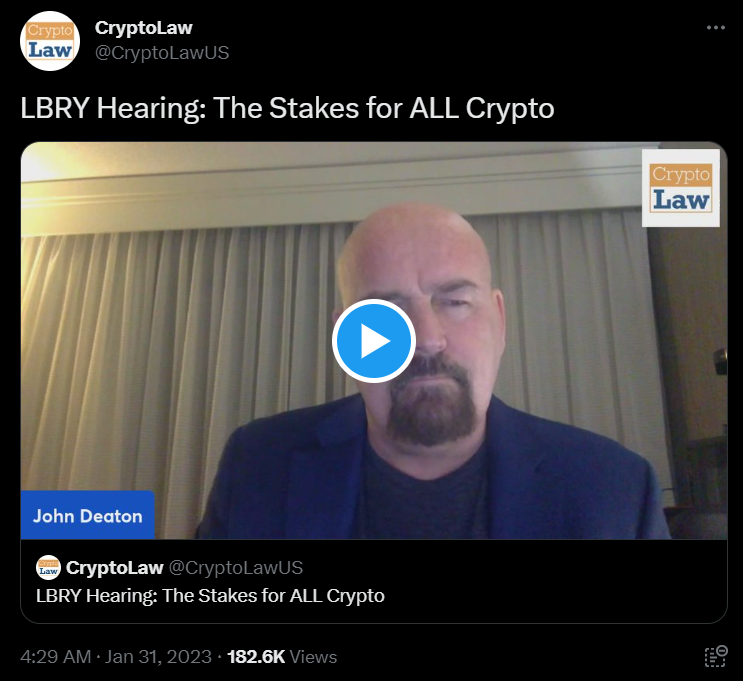 Attorney John Deaton shared details of the LBRY hearing. 
