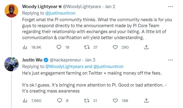 some community members speculated on why Justin Sun would continue tweeting about the possible listing
