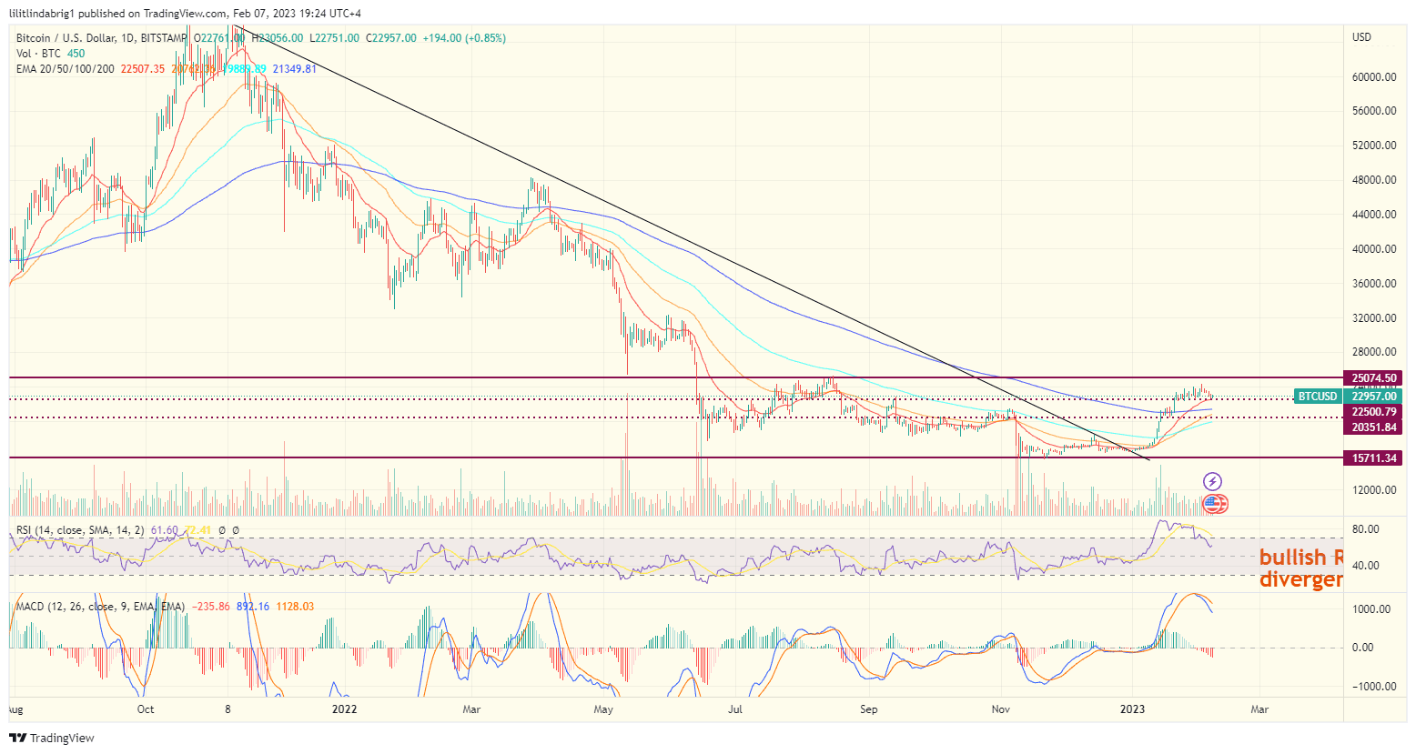 Bitcoin (BTC) daily price chart. Source: TradingVIew.com 