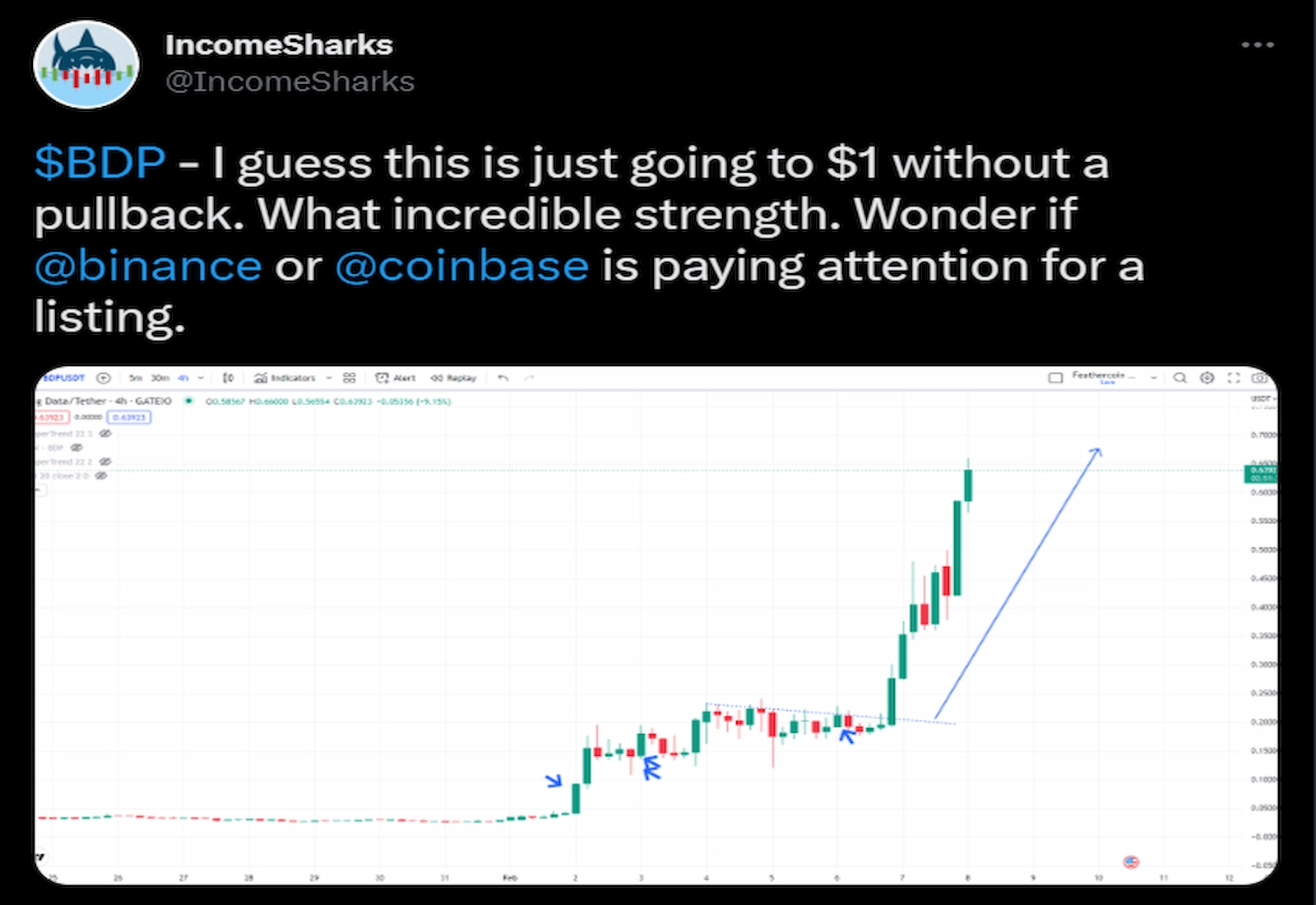 BDP token price action resulted in the protocol's supporters calling for exchange listings.