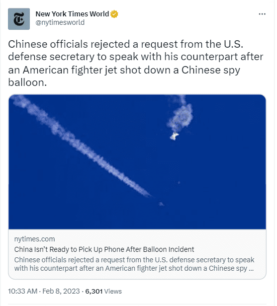 Beijing has rejected talks with Pentagon and Biden Administration amid escalated tensions between China and the US. US President Joe Biden said he is ready to work with China in the State of the Union address