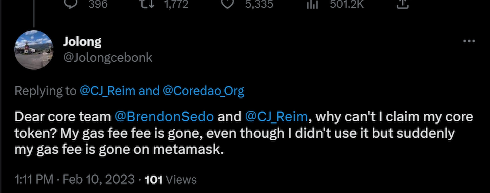Users took to Twitter to complain about glitches in MetaMask.