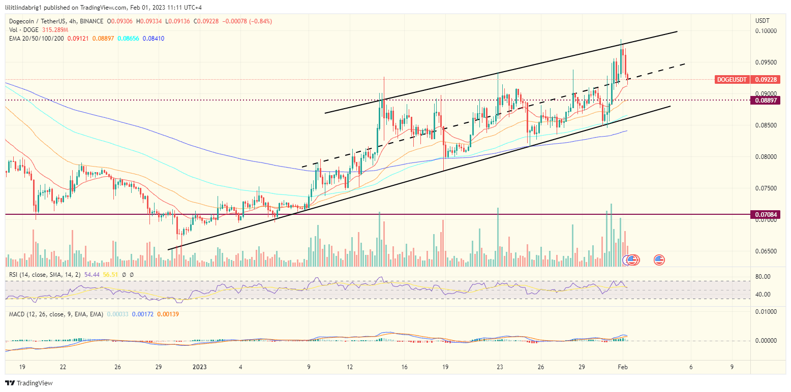 DOGE charts hint at a 5% drop DOGE charts hint at a 5% drop
